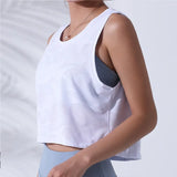Zingj Run Lovely Sports Small Vest Female Round Collar Female Camouflage Spot Running Fitness Yoga Sleeveless Jacket-Outfit