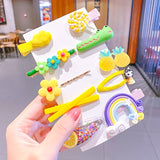 New Girls Cute Cartoon Flower Geometric Hairpins Sweet Headband Hair Ornament Barrettes Hair Clips Fashion Hair