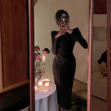 Dress For Women Elegant Midi Bodycon Dress Office Ladies Solid Clothing Femme Fashion Summer
