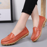 Women Flats Ballet Shoes Woman Cut Out Leather Breathable Moccasins Women Boat Shoes Ballerina Ladies Casual