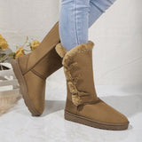 Zingj And Winter Long Snow Boots Women's Fashion Fur Integrated Thick And Velvet Warm Cotton Shoes Platform Snow