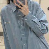Green Blouse Women Harajuku Y2k Long Sleeve Spring Korean Style White Chic Shirts Female Vintage 2022 Casual All