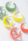 C Shape Acrylic Earrings- Outfit