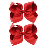 6'' Solid Color Grosgrain Ribbon Bows Hair Clips For Cute Girls Large Handmade Hairpins Barrettes Kids Hair