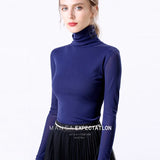 Blouse 2021 Women Basic Knitted Fashion Tops Long Sleeve Women Casual Blusa Femme Slim Ladies Plus Size Red