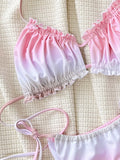 Zingj Color Low Waist Gradient Print Bikini