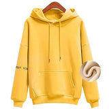 Women Thick Warm Hoodies fleece jackets woman Girls Pullover Long Sleeve Loose Plush Hoodie Teenagers Autumn Winter