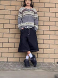Zingj Y2K Vintage Denim Shorts Men's Harajuku Punk High-Waisted Denim Shorts 211-1-Outfit