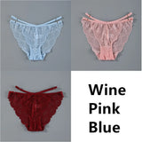 Lace Panties Ice Silk Seamless Panty Women Low Rise Sexy Transparent Floral Briefs Soft Cotton Crotch Underpants