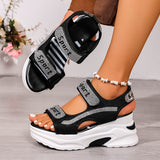 Sports Sandals Women Wear 2025 New Summer Drill Thick Bottom Magic Stick Soft Bottom Roman Beach
