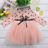 Sleeve Baby Girl Dress Newborn Infant Baby Princess Birthday Party Dress Polka Dot Tutu Ball Gown Autumn Baby Girl