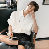 Men's High-End Casual Shirt Short-Sleeved Shirt Men's Shirt With Summer New Small Simple And