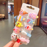New Girls Cute Cartoon Ice Cream Unicorn Hair Clips Kids Lovely Hairpins Headband Barrettes Fashion Hair
