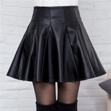 Women Black Pu Leather Skirt 2023 Fashion Casual Mini Skirts Y2k Female Korean Style High Waist Short Skirt Winter Solid