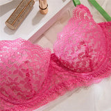 Pink And Green Sheer Lingerie Set- Outfit