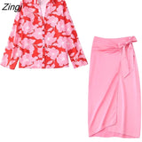 Women Fashion Pink Color Bow Tied Slim Sarong Midi Skirt Faldas Mujer Female Side Zipper Soft Satin Vestidos