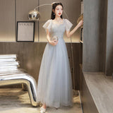 Fairy Evening Dress Female Graduation Art Exam Light Luxury Small High-End Adult Ceremony Host Piano Performance Performance Clothes