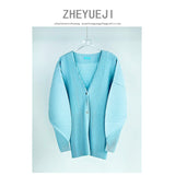 Folded HP Series 2025 Miyake Spring And Autumn Folded Women's Loose Folding Set Top Straight