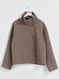 Autumn And Winter New Women's Small Casual Casual Collar Buckle Hairs Of The Short Coat
