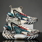 Men Blade Running Shoes 2021 Men Graffiti Sneakers Outdoor Walking Cushioning Sports Jogging Shoes Male Training