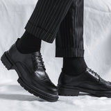 Zingj Size Block Men's Shoes 45 Korean Version Trend British Casual Wedding Shoes 46 Formal Dress Pointed Groom Leather Shoes
