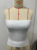 Zingj New Strapless Three-Color Texture Sense Slim Sexy Thin Pit Strip With A Strapless Jacket Female-Outfit