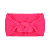 New Braided Nylon Baby Headbands For Girls Twisted Top Cross Knot Headwraps Turban Elastic Soft Hairbands Hair