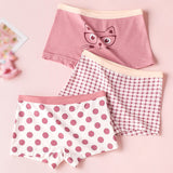 Kids Panties 7 Collections Chirdren's Underwear Lovely Girls Briefs Floral Grid Cute Pants Baby Dots Cotton