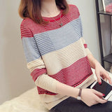 Women Warm O-Neck Pullover Sweater Autumn Casual Basic Knitted Sweater Female Fashion High Street Ladies Jumper