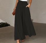 Wide Leg High Waist Long Culottes