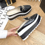 Women Flip Flops Comfortable Rubber Platform Shoes Women Casual Round Toe Flat Loafers Flats Autumn Women Shoes