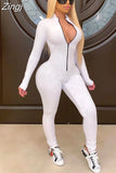 Women Sexy Bodysuit Long Sleeve Autumn Clothing Wear Sexy Slim Skinny Clubwear Solid Zipper Bodycon Bandage