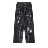 Womens Boyfriend Baggy Jeans Men White Denim Trouser Korean Streetwear Straight Casual Jean Pants Vintage Femme Fashion
