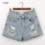 Summer Casual Shorts Female High Waist Shorts Fashion Women's Denim Shorts Boyfriend Style Denim Shorts Women's Shorts