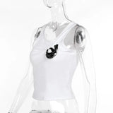 Silver Hand Design Tank Top-Outfit