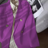 Zingj And Autumn Small Suit Jacket Female 2024 New Korean Version Net Red Temperament Small Purple Pink Suit