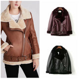2024 Autumn And Winter 2024 New Women's Street Fashion 6 Color Motorcycle Fur Integrated Coat W015 086-Outfit