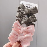 2021 New Leopard Print Hair Clips For Cute Girls BB Boutique Hairpins Bowknot Barrettes Headwear Kids Hair