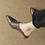 Bag Head Half Slippers Women Wear 2025 Summer New Korean Leather Slippers Lazy Mueller High
