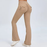 Zingj Peach Lift Hip Yoga Bell Pants Fitness Exercise Wide Leg Micro Pants High Waist Quick Dry-Outfit