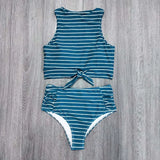 New Sexy High Waist Bikini Swimwear Women Swimsuit Push Up Biquini Bathing Suit High Neck Bikinis Women Summer Beach