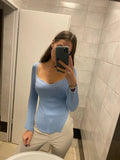 Zingj New Autumn And Winter Elastic Open Shoulder Base Knit-Outfit