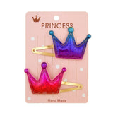 Glitter Cartoon Cartoon Love Heart Crown Hair Clips For Girls Handmade Hairpins Boutique Barrette Kids Hair