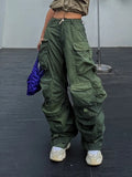 Zingj 2024 New Three-Dimensional Pocket Design Sense Hot Girl Style Do Old Design Sense Jeans Wide Leg