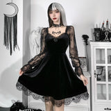 Dark 2023 Fall New Hip-Hop Lace Fashion Flared Long-Sleeved