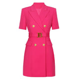 And Autumn 2025 Short Sleeves To Close The Waist Simple OL Professional Suit Temperament Of Women's Suit Dress