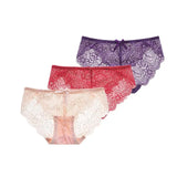Sexy Lace Underwear Women Transparent Low Waist Panties Cotton Crotch Briefs for Girls Breathable Seamless