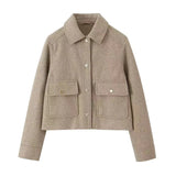New Street Casual Soft Shirt Single-Dbutton Cardigan Jacket Female