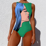 One Piece Swimsuit 2021 New Push Up Swimwear Women Vintage Retro Bathing Suits Bodysuit Beach Wear Backless