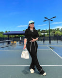 Zingj New Women's Casual Knit Wide-Leg Pants